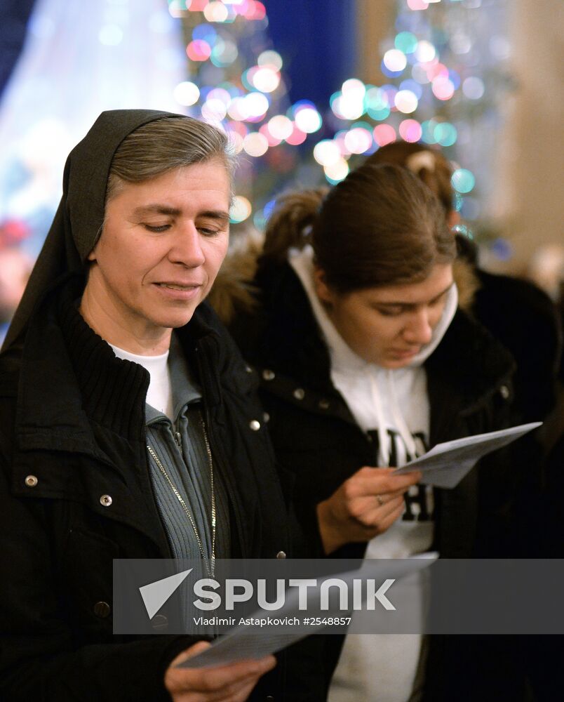 Celebrating Catholic Christmas in Moscow
