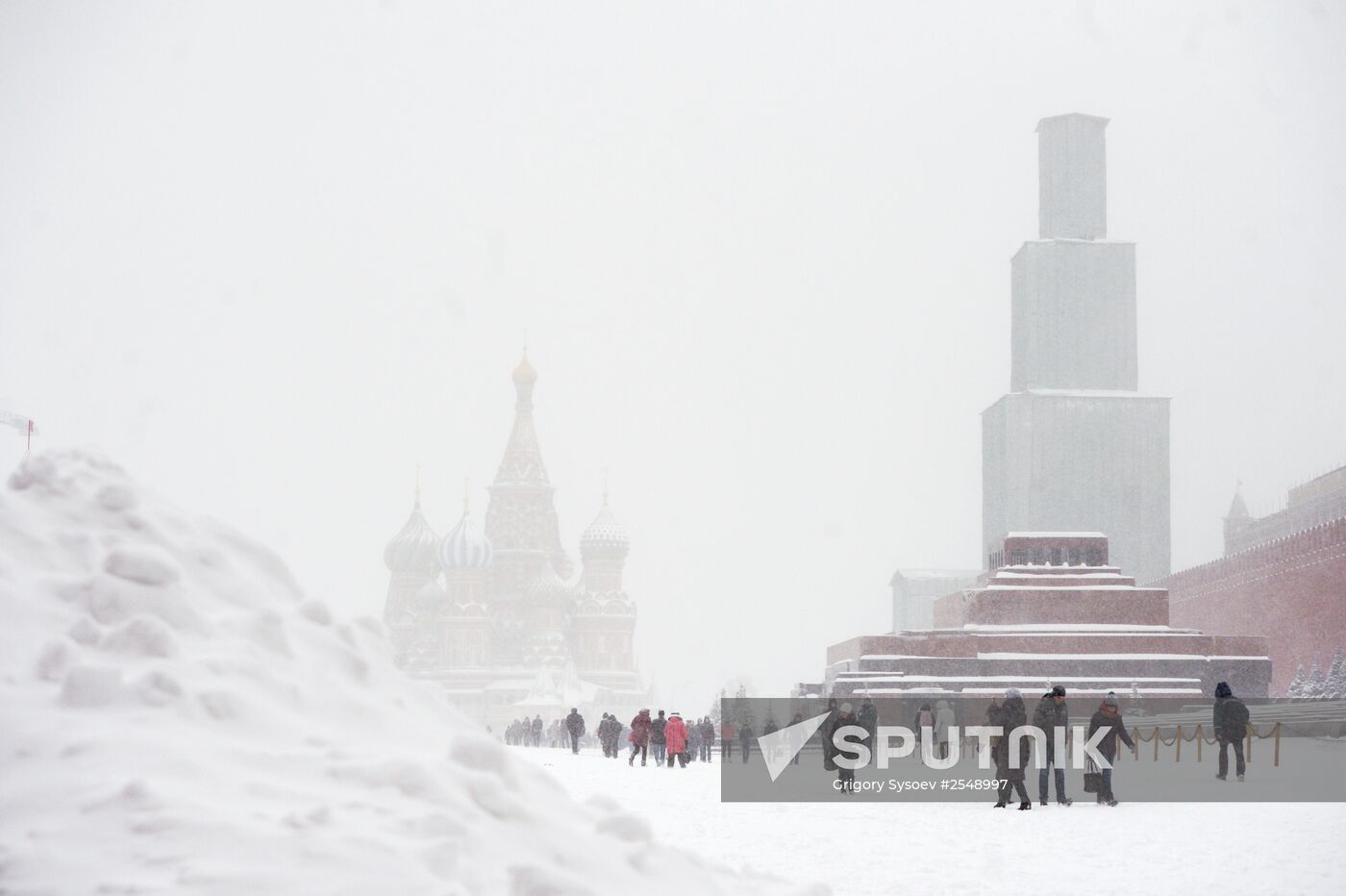 Snowfall in Moscow