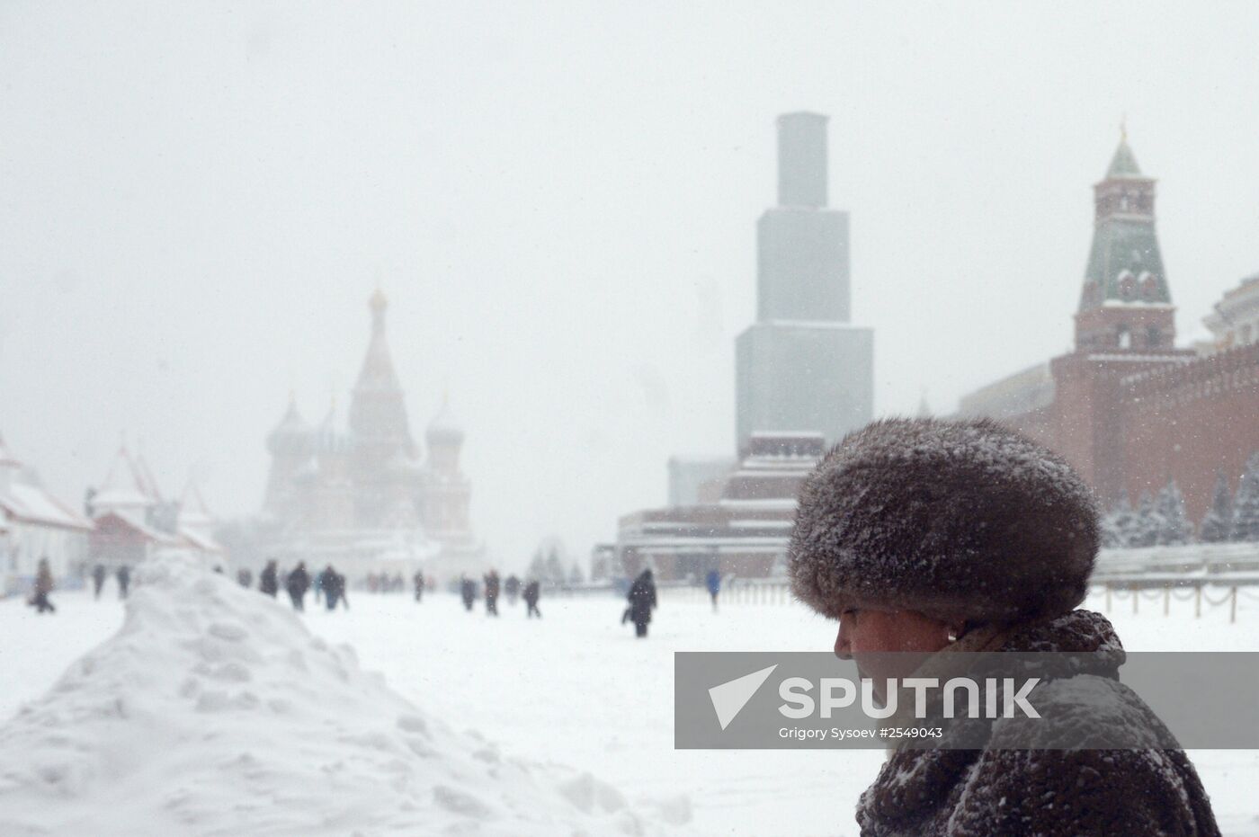 Snowfall in Moscow