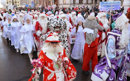 Father Frost march in Minsk