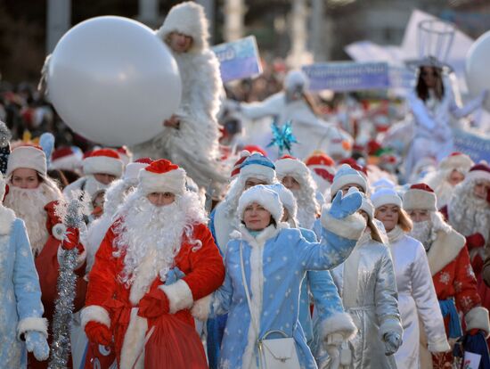 Father Frost march in Minsk