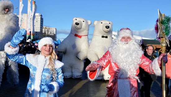 Father Frost march in Minsk