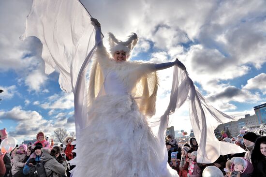 Father Frost march in Minsk