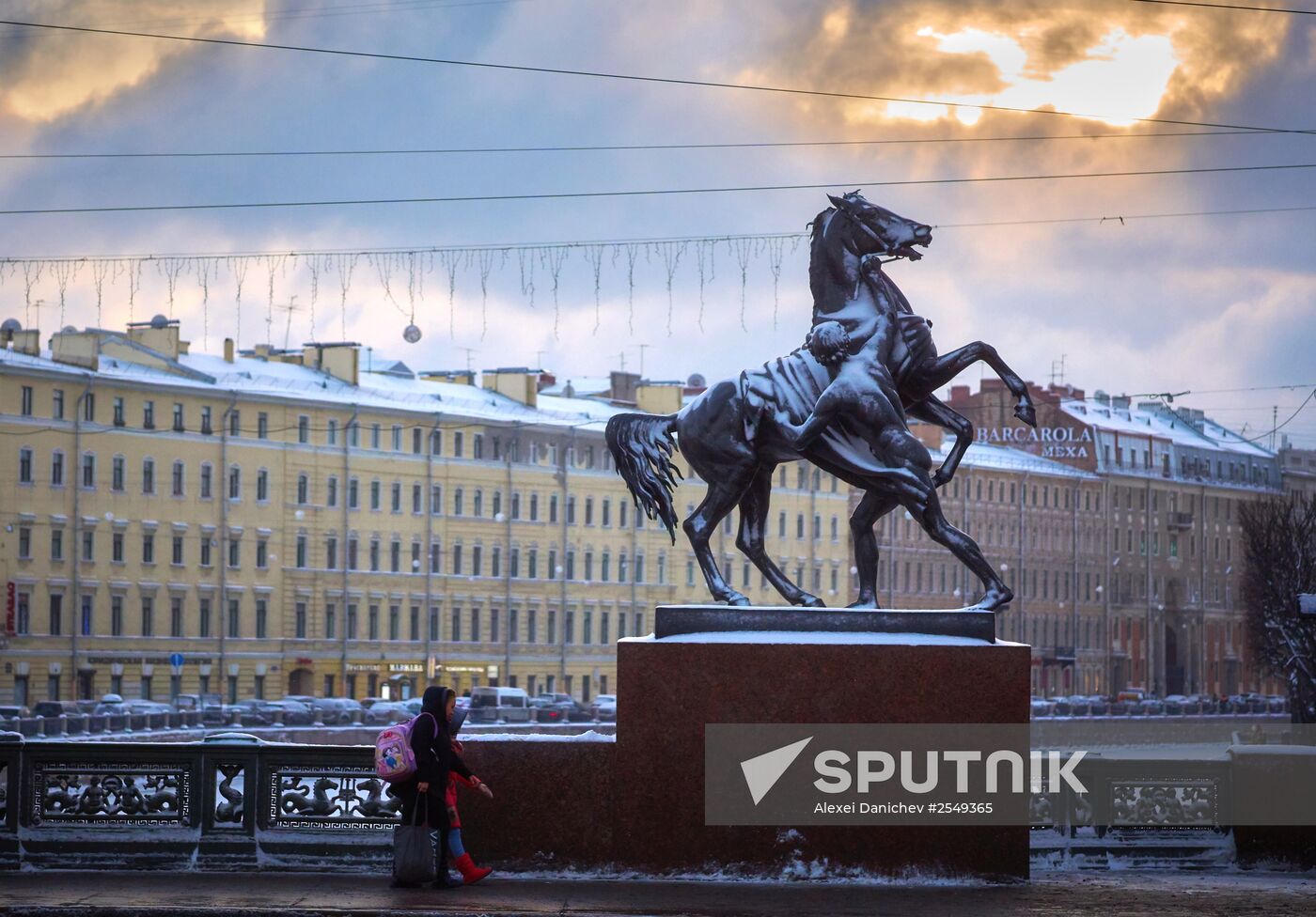 Snowfall in St. Petersburg