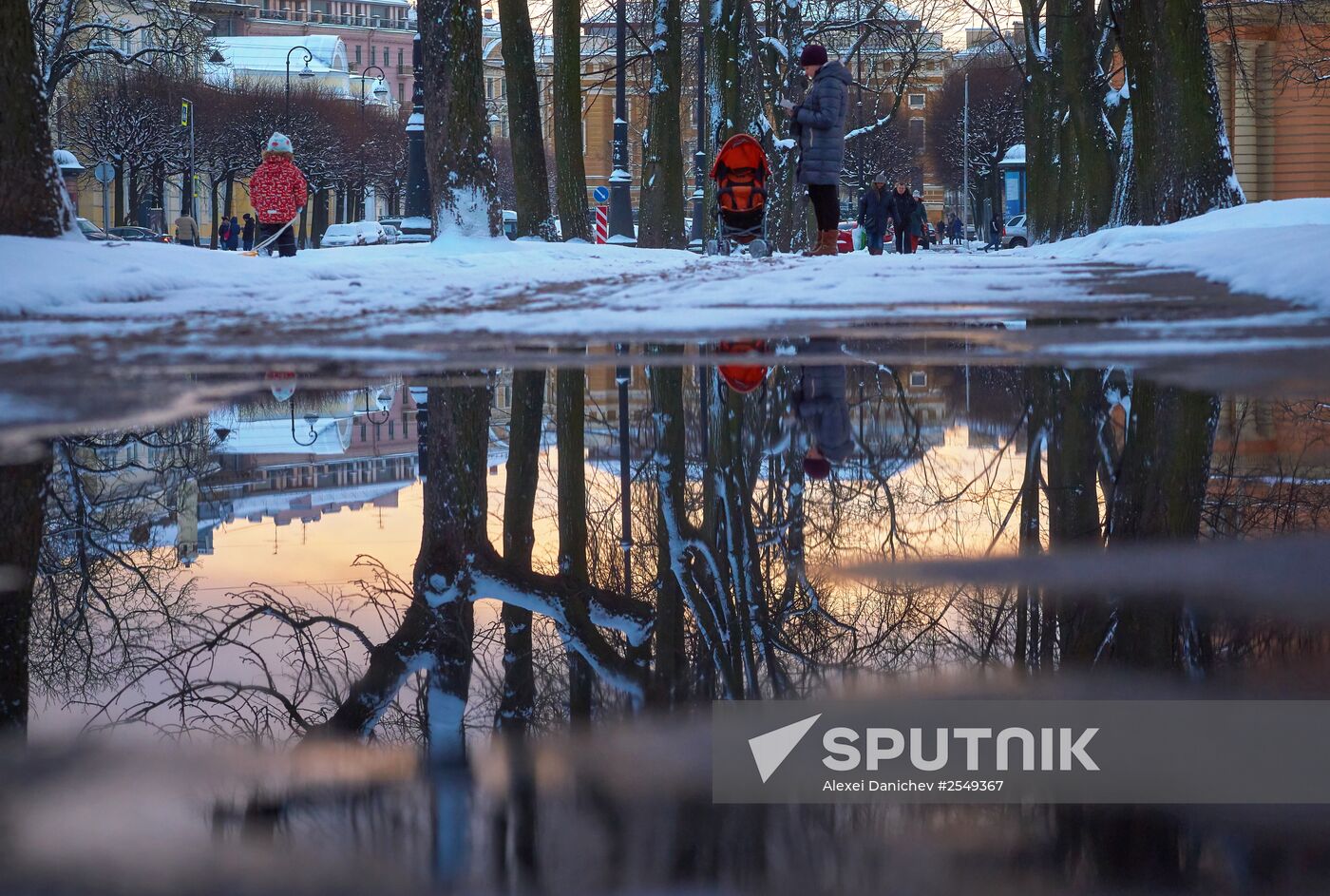 Snowfall in St. Petersburg