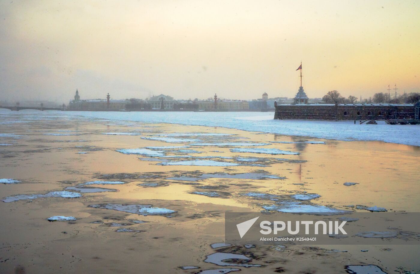 Snowfall in St. Petersburg
