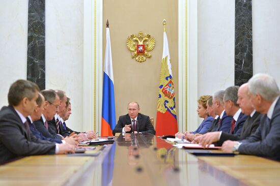 Vladimir Putin chairs Russian Security Council meeting