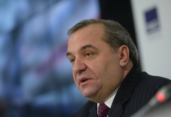 Press conference of Emergencies Minister Vladimir Puchkov