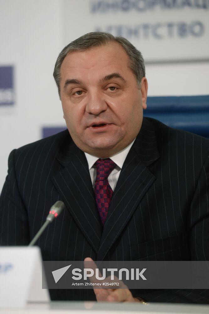 Press conference of Emergencies Minister Vladimir Puchkov