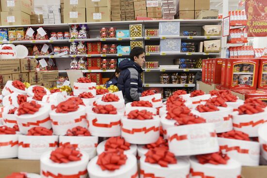 Christmas sale in food stores