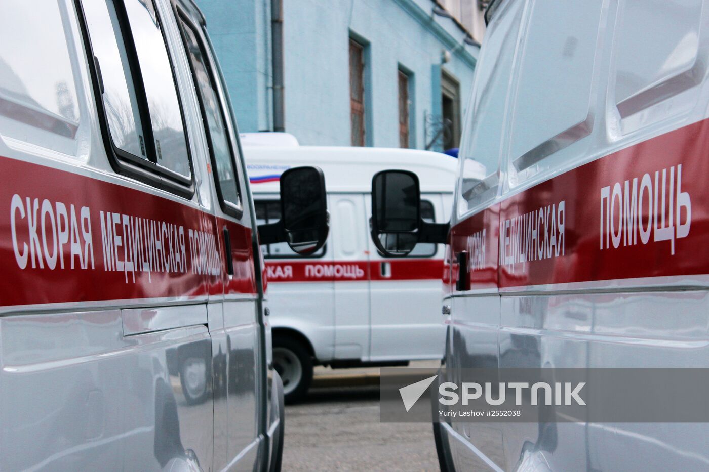 Russian Emergencies Minister Vladimir Puсhkov gives new equipment to Crimean rescuers