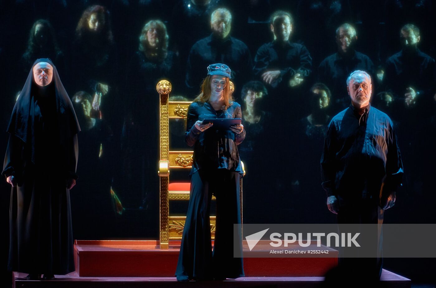 Dress rehearsal of "Tsar Boris" opera