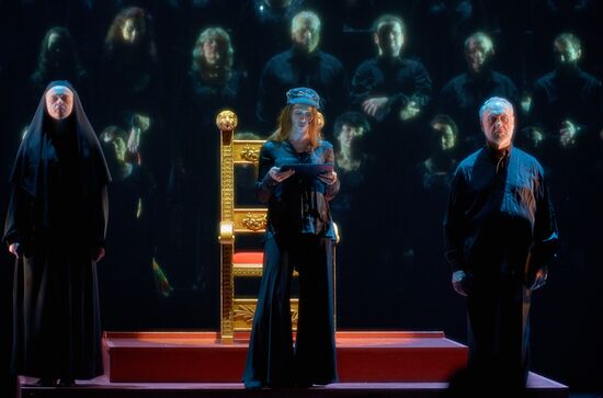 Dress rehearsal of "Tsar Boris" opera