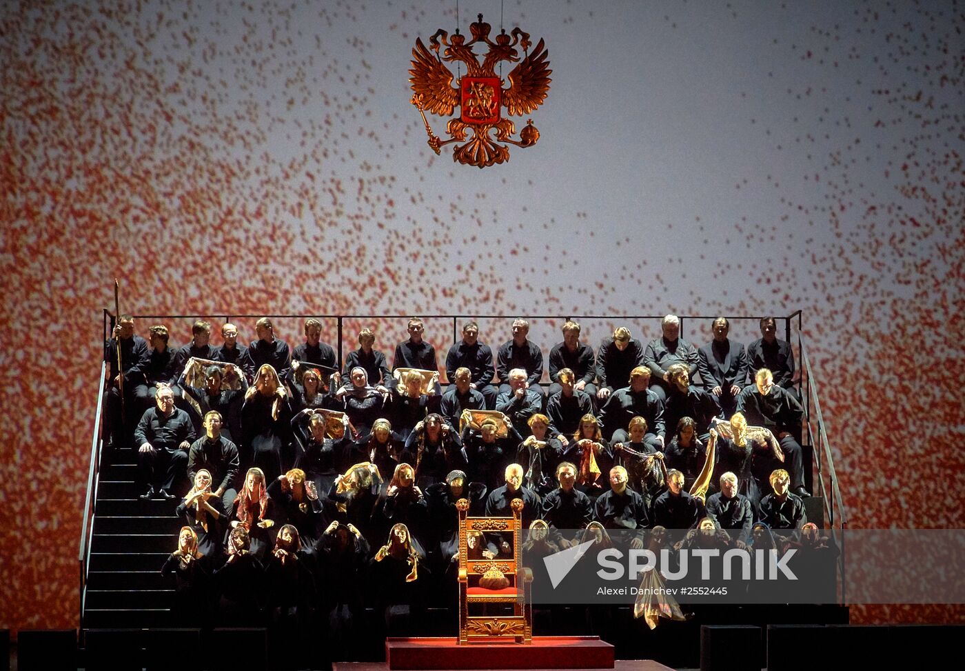 Dress rehearsal of "Tsar Boris" opera