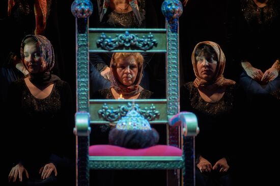 Dress rehearsal of "Tsar Boris" opera