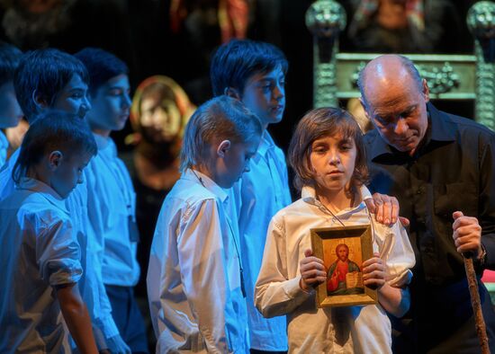 Dress rehearsal of "Tsar Boris" opera