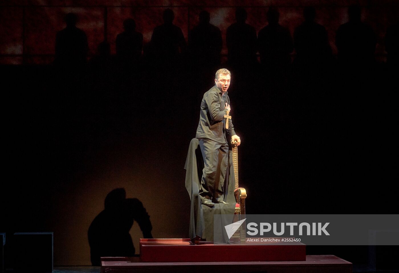 Dress rehearsal of "Tsar Boris" opera