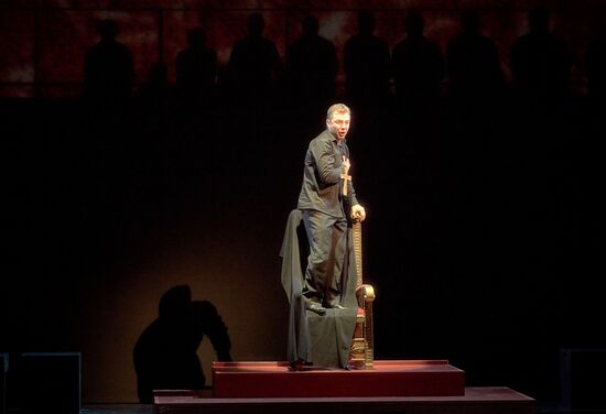 Dress rehearsal of "Tsar Boris" opera