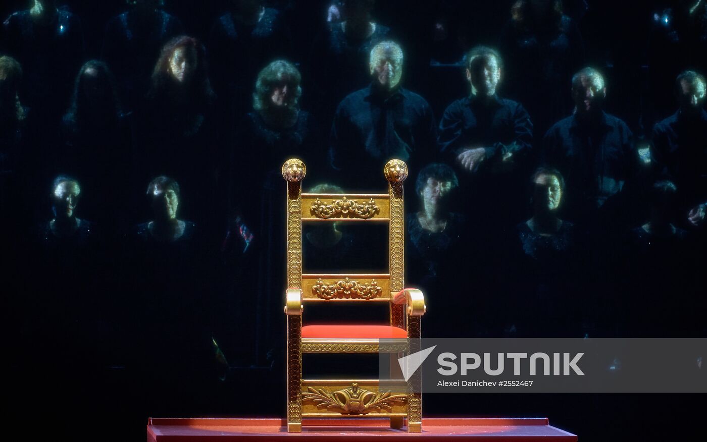 Dress rehearsal of "Tsar Boris" opera