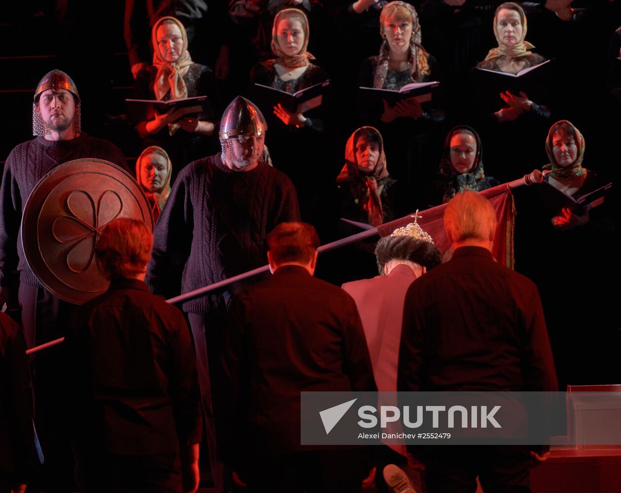 Dress rehearsal of "Tsar Boris" opera