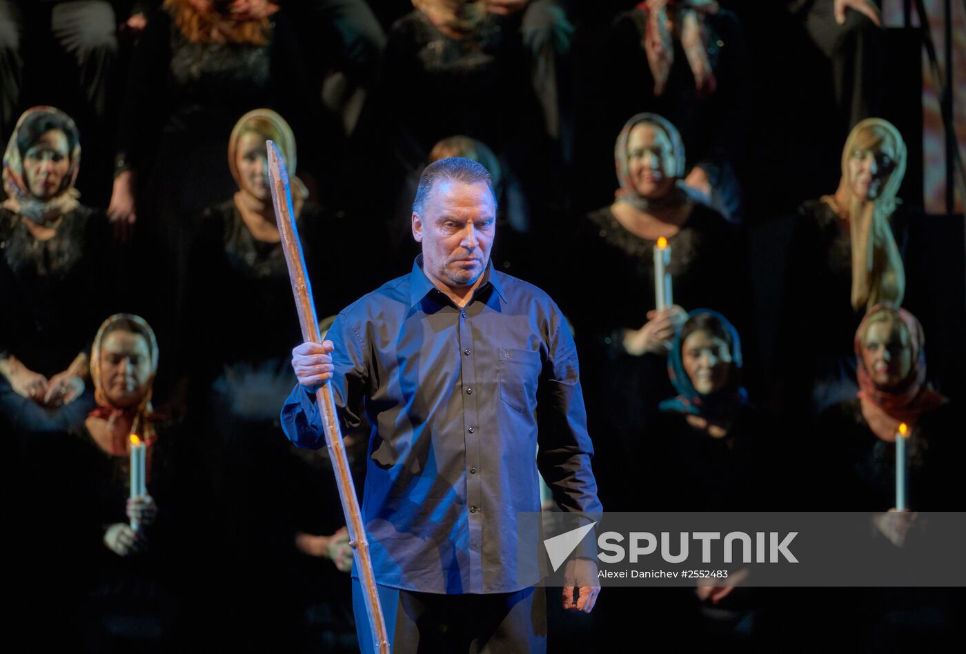 Dress rehearsal of "Tsar Boris" opera