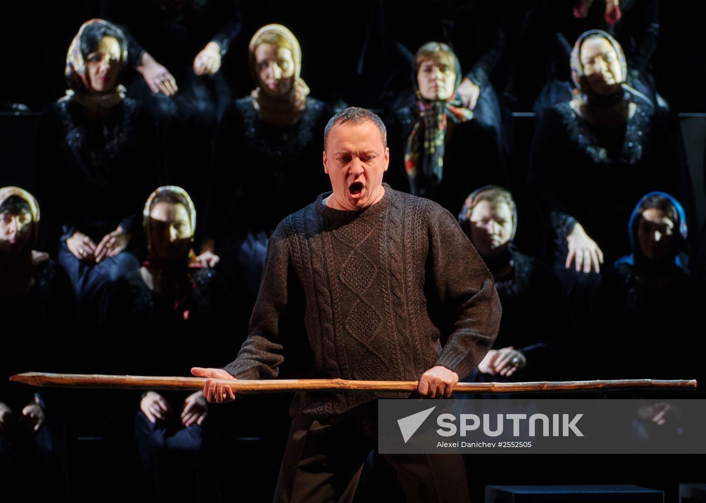 Dress rehearsal of "Tsar Boris" opera