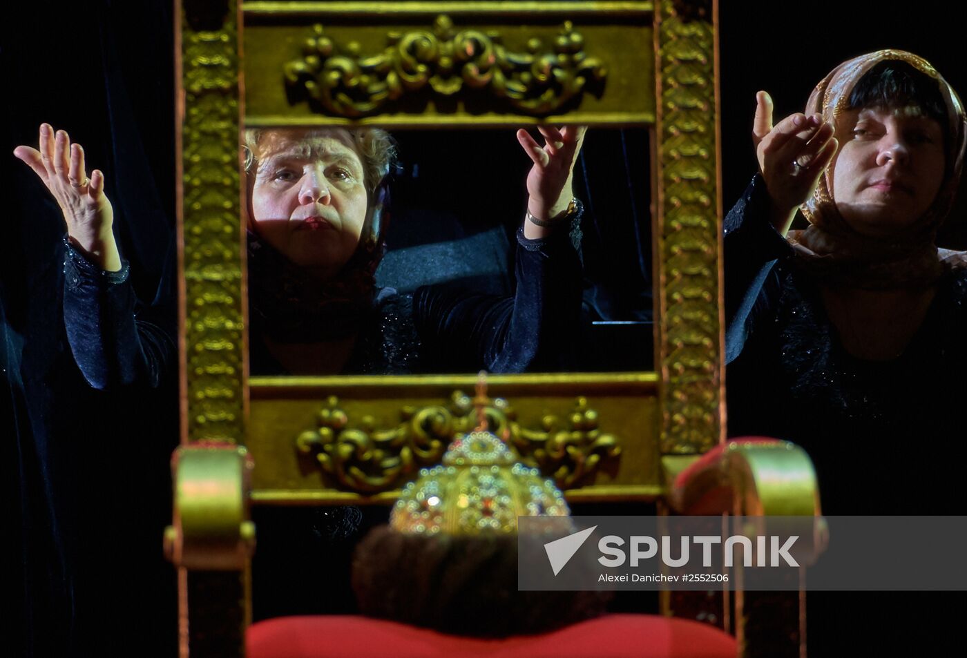 Dress rehearsal of "Tsar Boris" opera