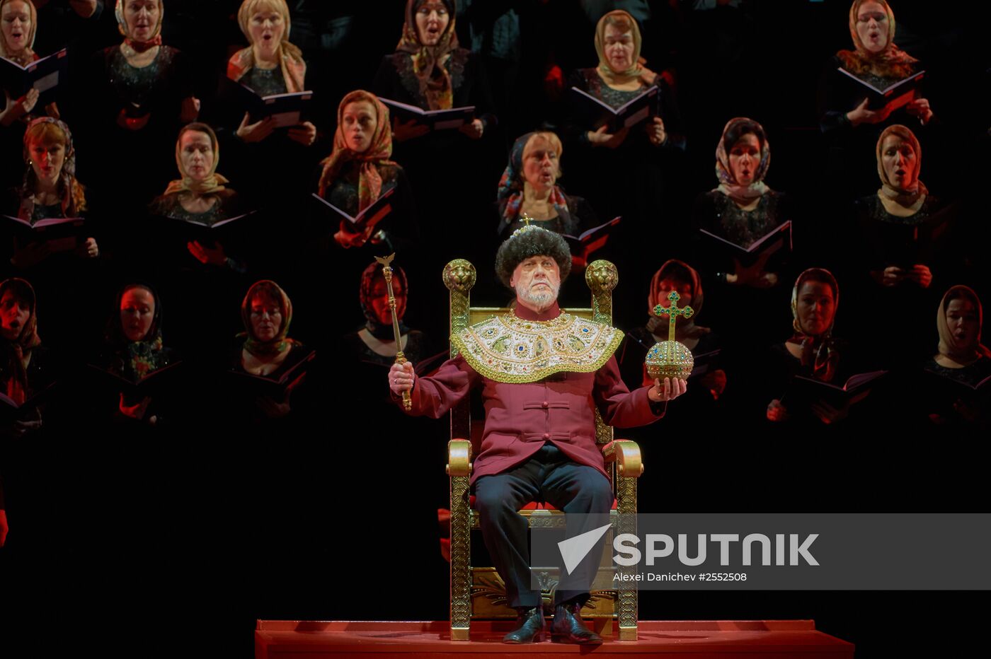 Dress rehearsal of "Tsar Boris" opera