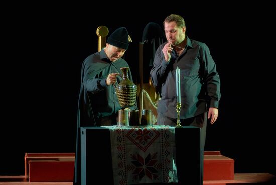 Dress rehearsal of "Tsar Boris" opera