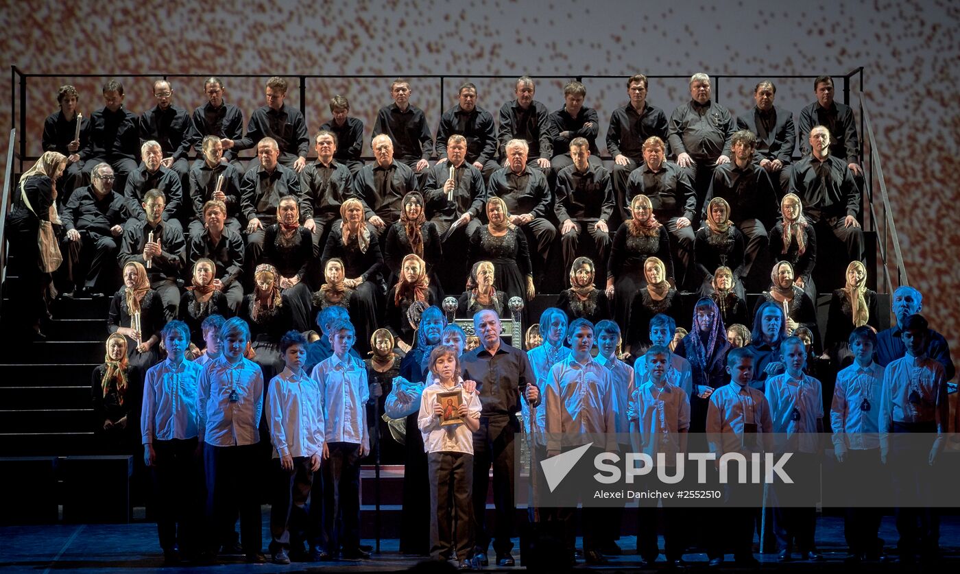 Dress rehearsal of "Tsar Boris" opera
