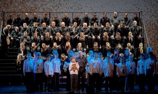 Dress rehearsal of "Tsar Boris" opera