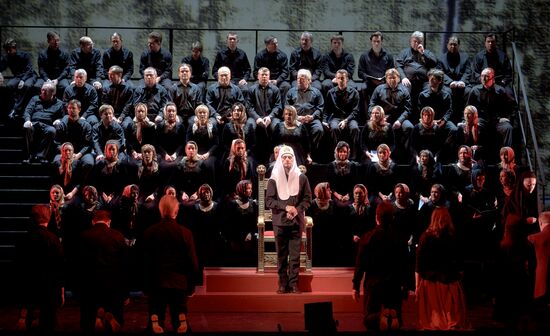 Dress rehearsal of "Tsar Boris" opera