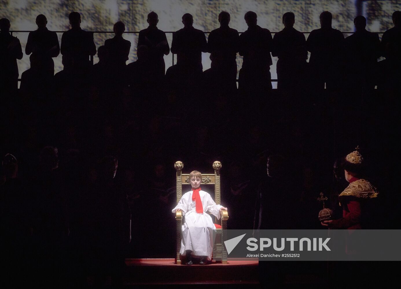 Dress rehearsal of "Tsar Boris" opera