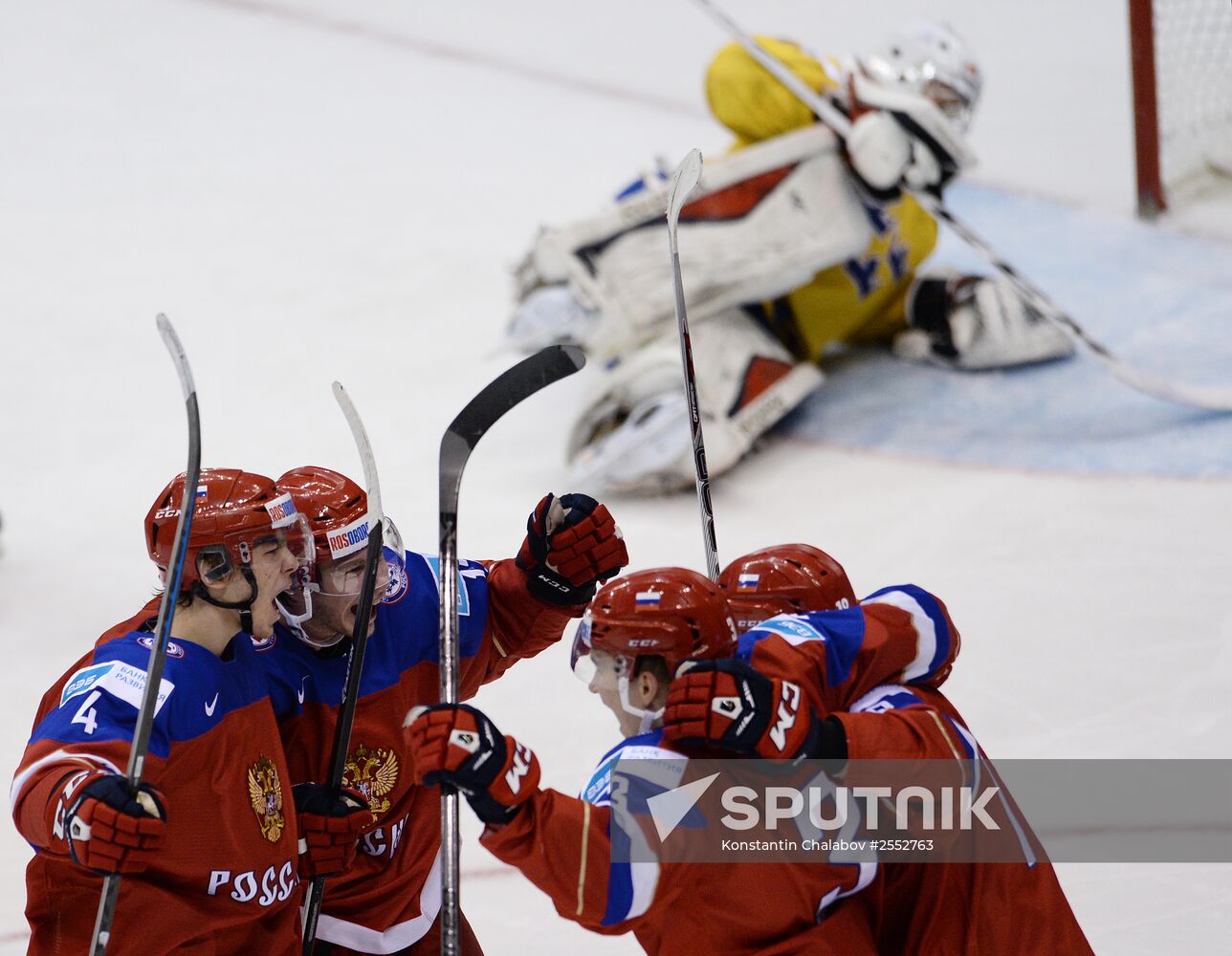 Ice Hockey World Junior Championships. Sweden vs. Russia
