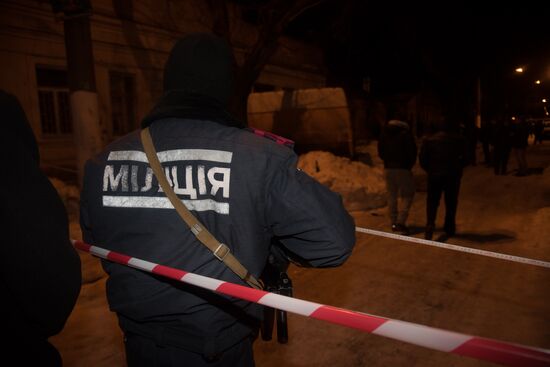Explosion near volunteer center in Odessa