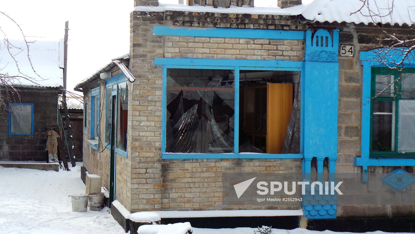 Aftermath of Donetsk shelling by Ukrainian army