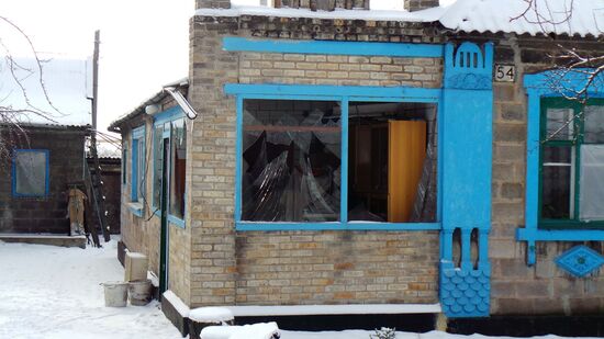 Aftermath of Donetsk shelling by Ukrainian army