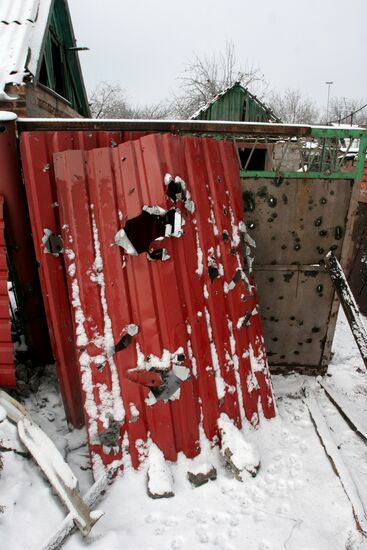 Aftermath of Donetsk shelling by Ukrainian army