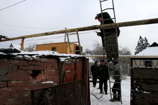 Aftermath of Donetsk shelling by Ukrainian army