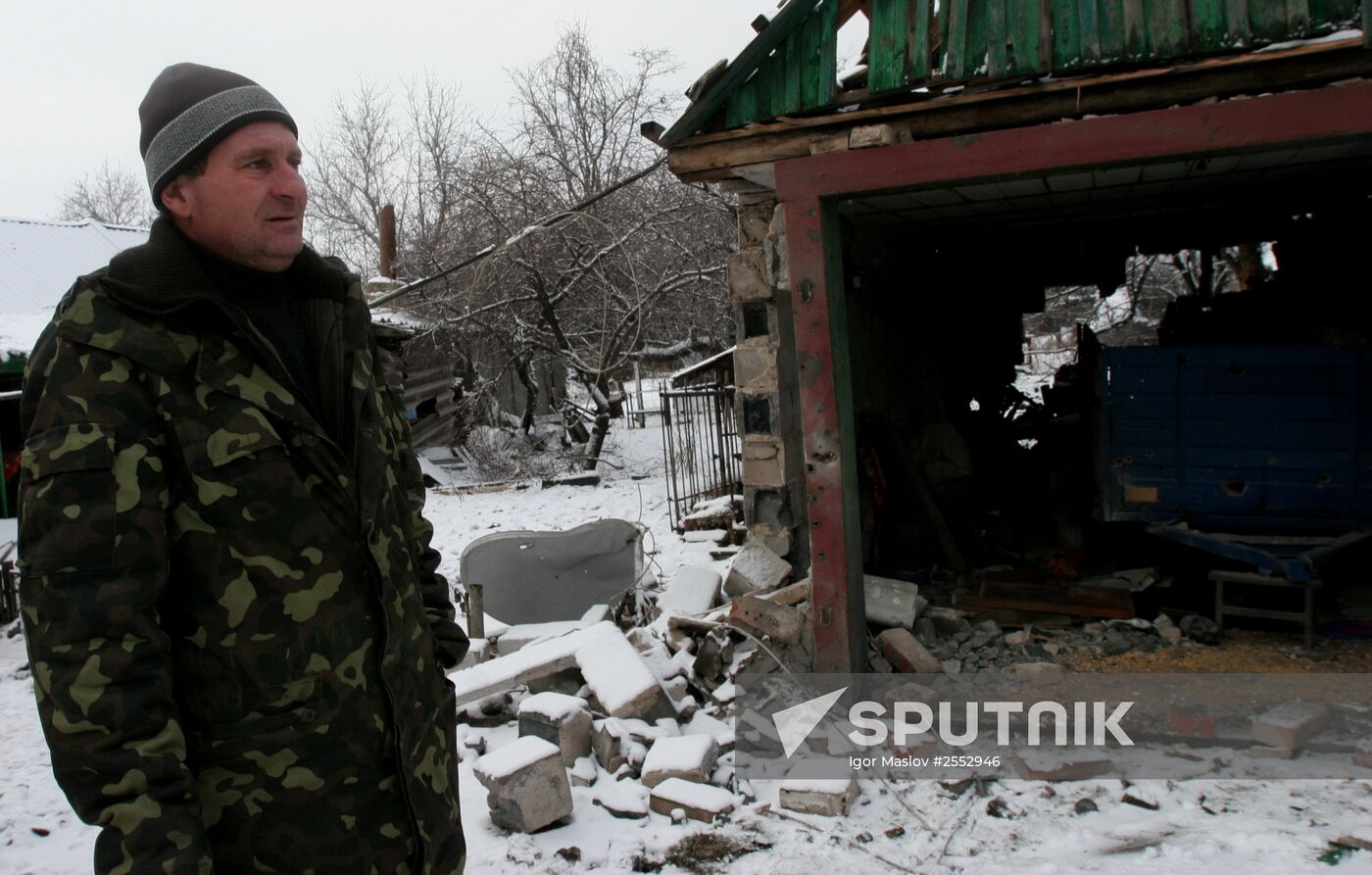 Aftermath of Donetsk shelling by Ukrainian army