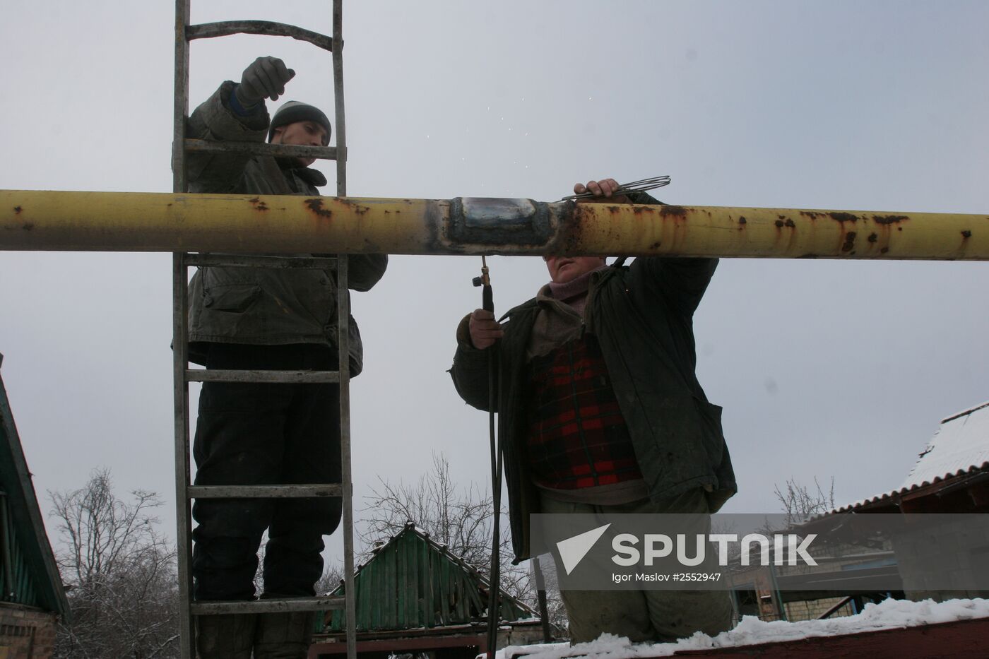 Aftermath of Donetsk shelling by Ukrainian army