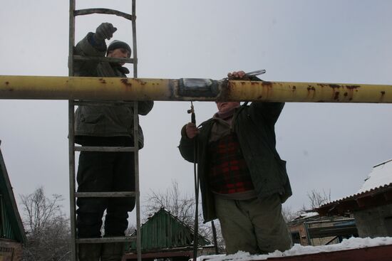 Aftermath of Donetsk shelling by Ukrainian army