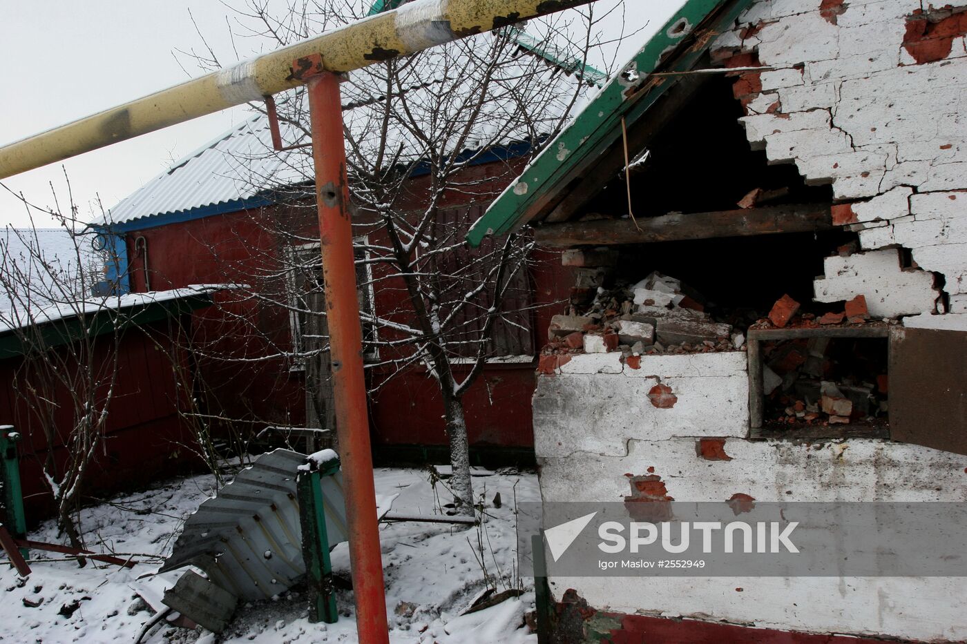 Aftermath of Donetsk shelling by Ukrainian army