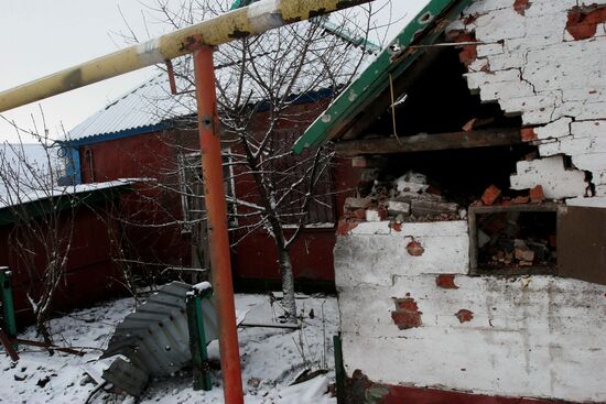Aftermath of Donetsk shelling by Ukrainian army