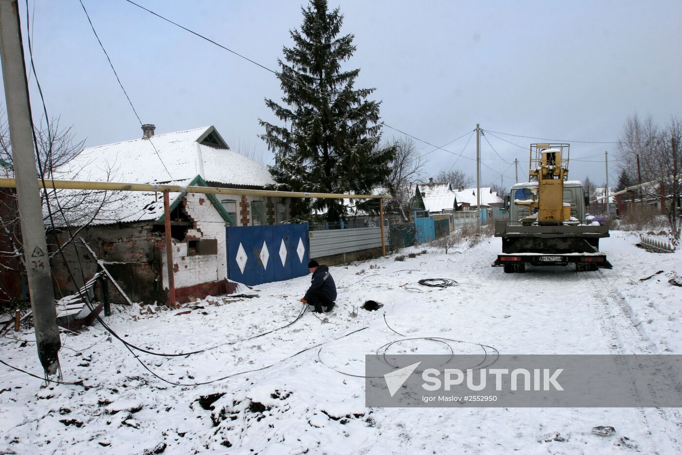 Aftermath of Donetsk shelling by Ukrainian army