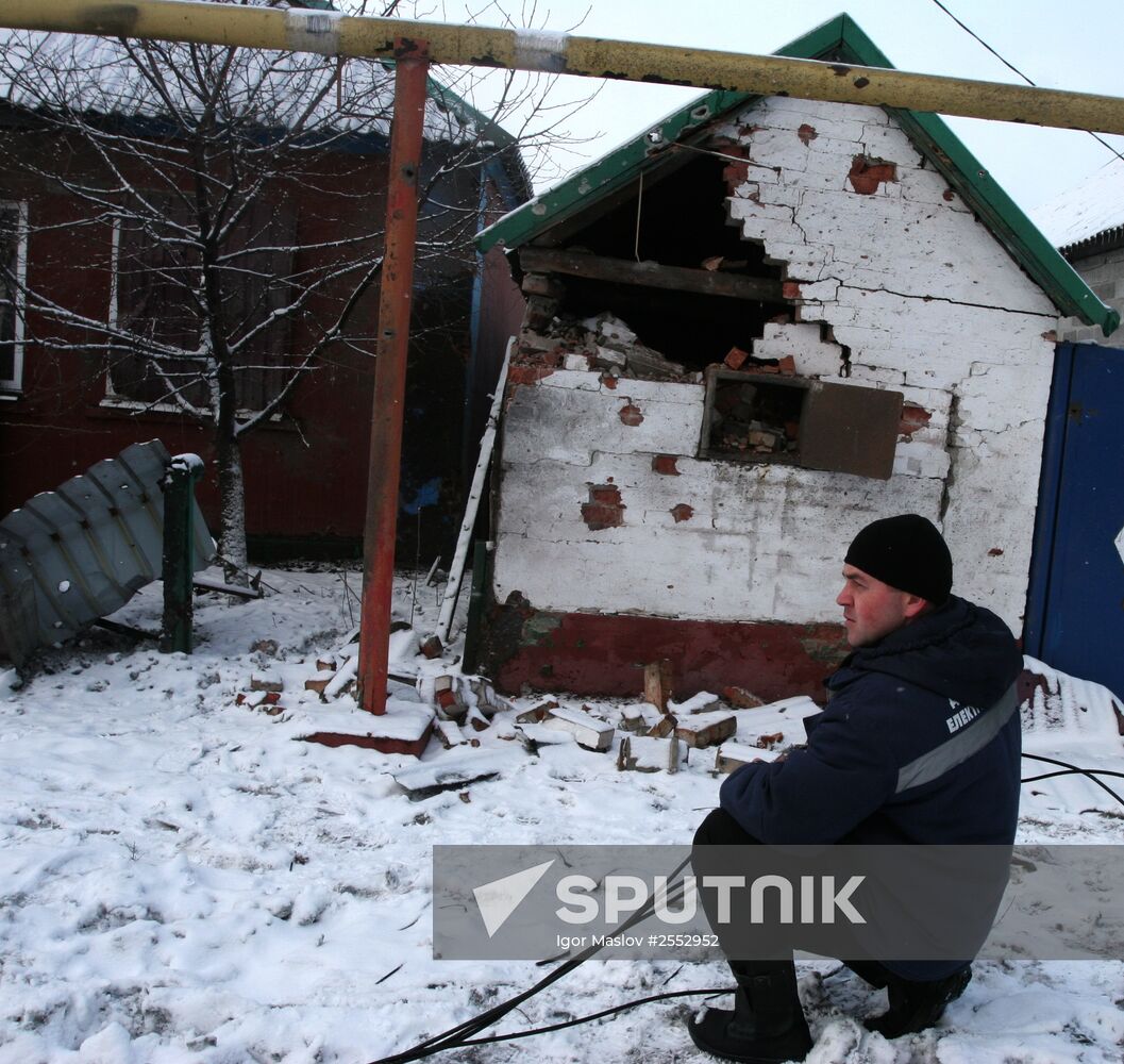Aftermath of Donetsk shelling by Ukrainian army