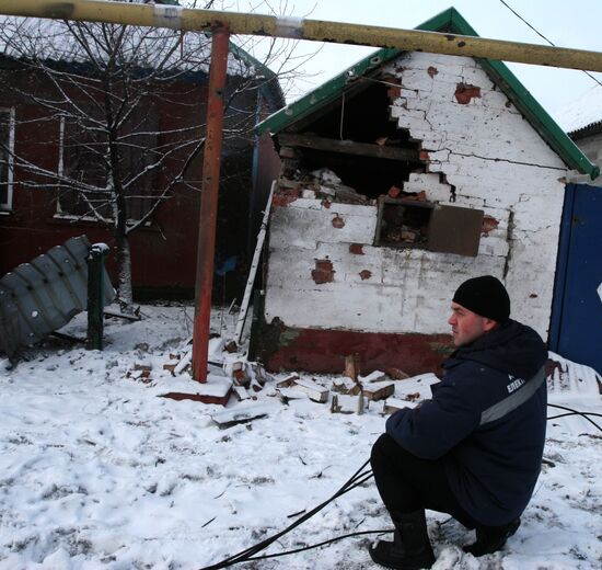 Aftermath of Donetsk shelling by Ukrainian army