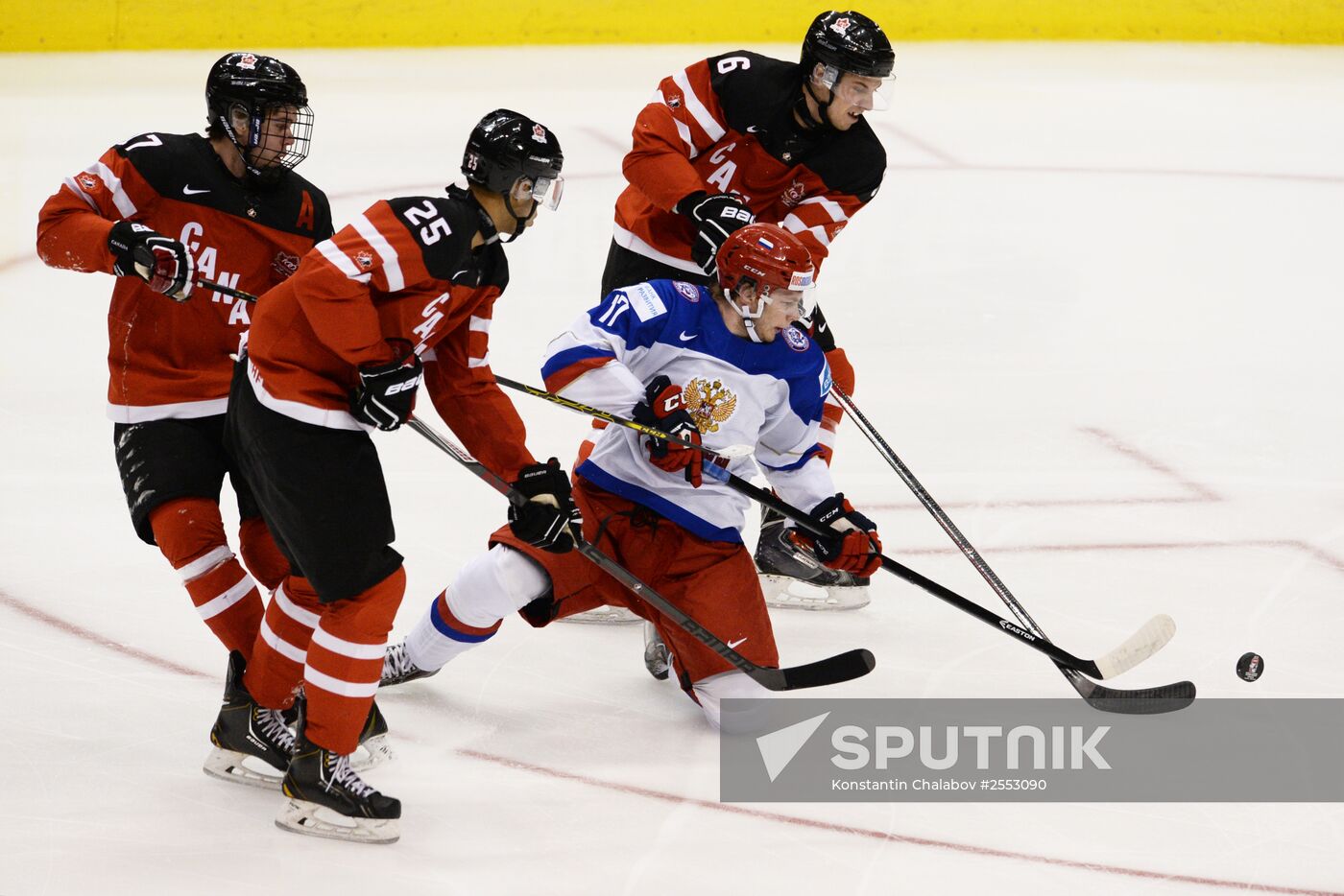 Ice Hockey World Junior Championships. Canada vs. Russia