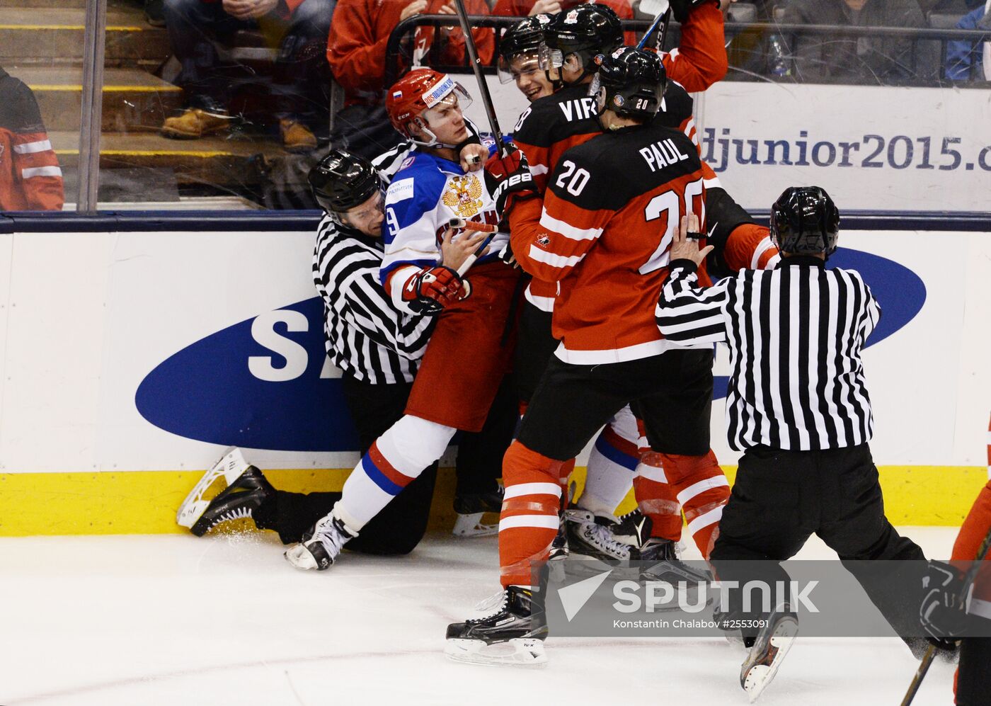 Ice Hockey World Junior Championships. Canada vs. Russia