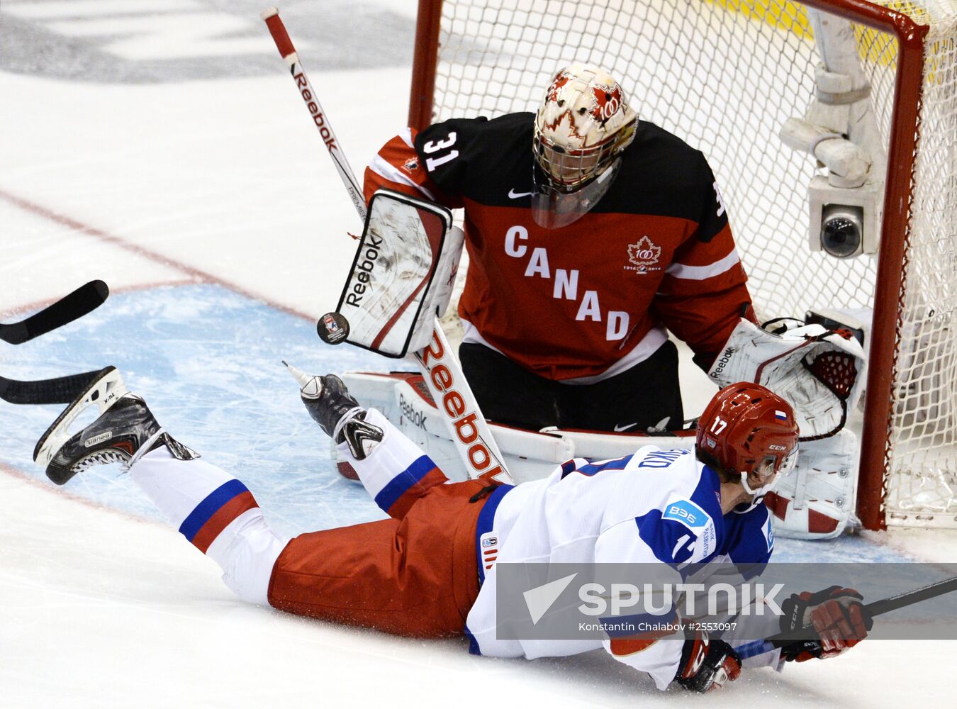 Ice Hockey World Junior Championships. Canada vs. Russia